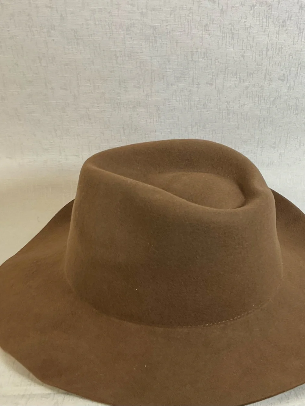 Australian Wool Brown Felt Wide-Brim Cowboy Hat